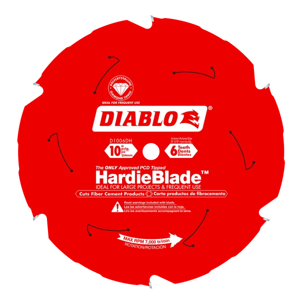 Diablo D1006DH 10" x 6-Teeth HardieBlade™ Saw Blade for Fiber Cement
