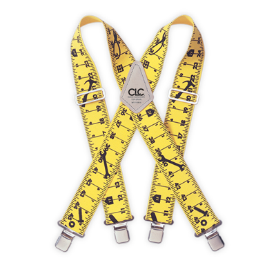 Custom Leather Craft 110RUL Heavy Duty Elastic Work Suspenders - Ruler
