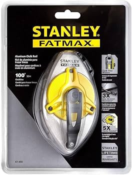 Stanley 47-480L Chalk Reel, 100' L Line, 5:1 Gear Ratio