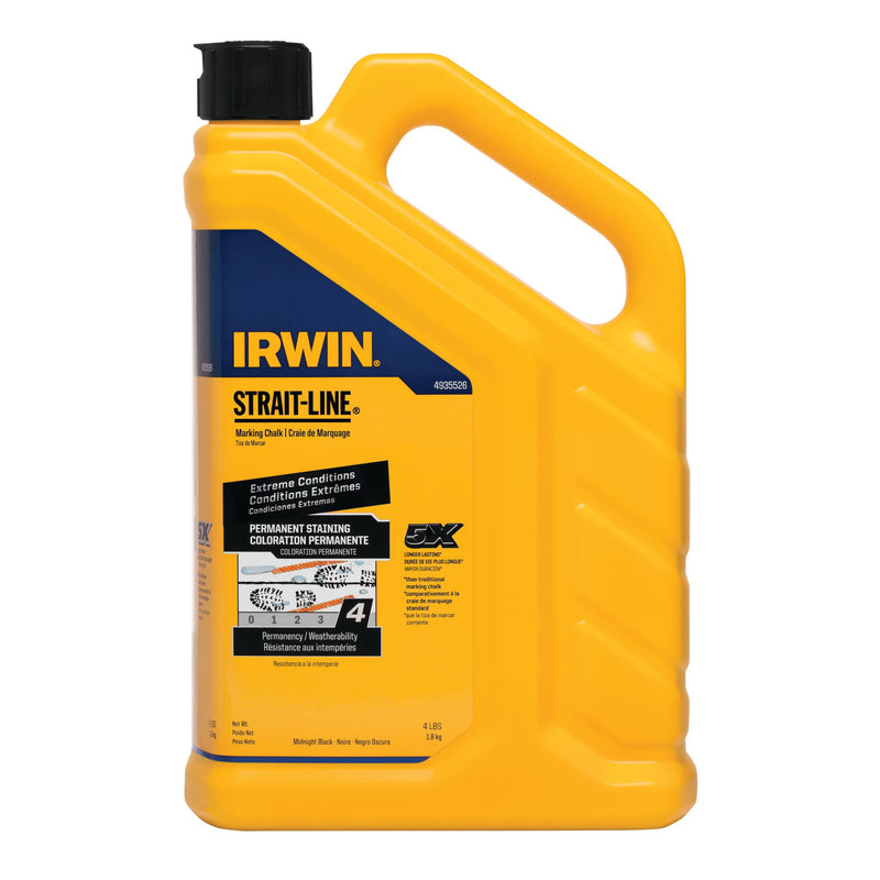 Irwin 4935526 Strait-Line 4-lb Permanent Staining Marking Chalk - Midnight Black