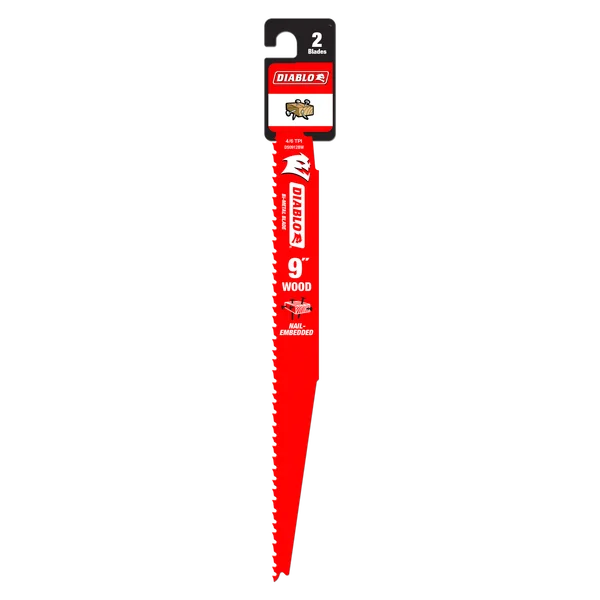 Diablo DS0912BW2 9" 4/6TPI Bi-Metal Reciprocating Blades (2-pk)