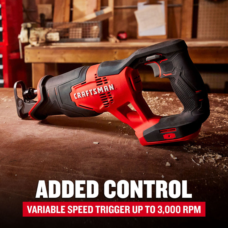 CRAFTSMAN V20* Cordless Reciprocating Saw (Tool Only) - Reconditioned