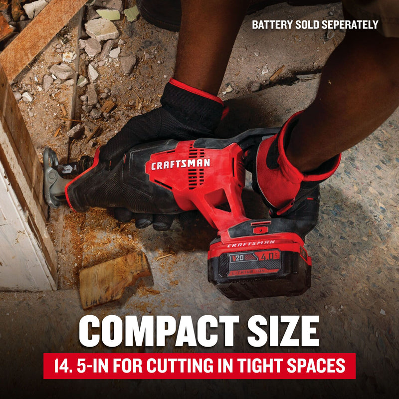 CRAFTSMAN V20* Cordless Reciprocating Saw (Tool Only) - Reconditioned