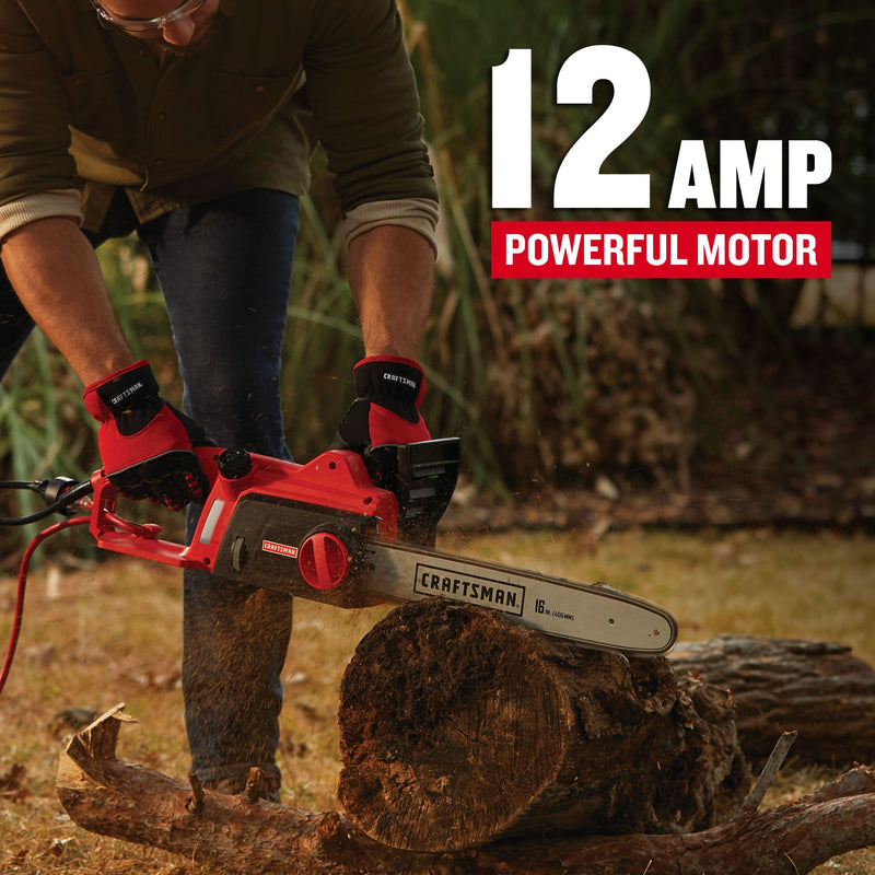 CRAFTSMAN Corded 16-Inch Electric Chainsaw (12 Amp) - Reconditioned