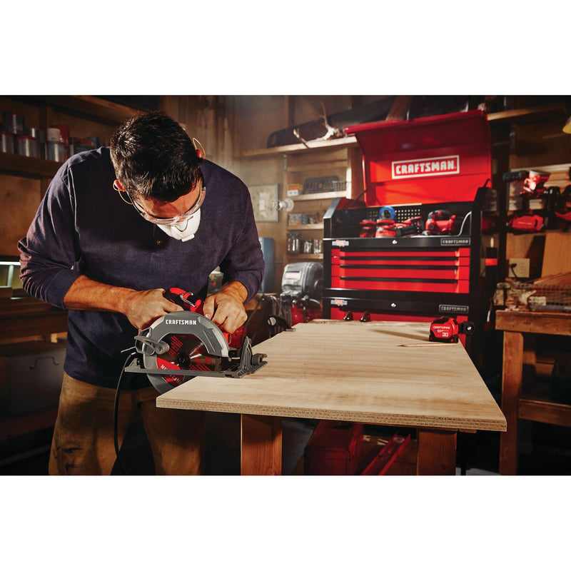 CRAFTSMAN Corded 7-1/4-Inch Electric Circular Saw (15 Amp) - Reconditioned