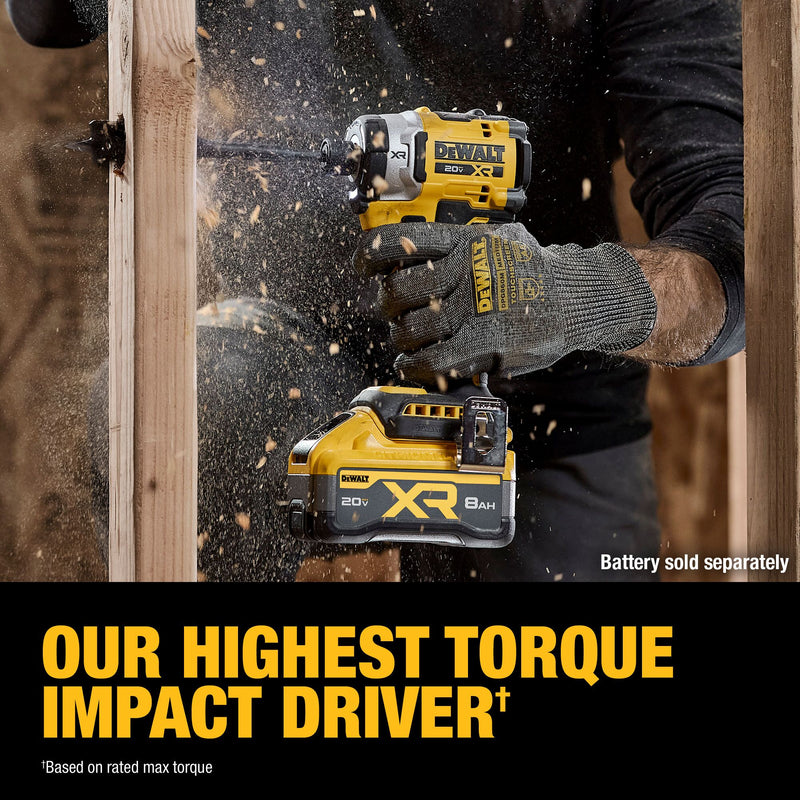 DEWALT 20V MAX* XR Brushless Cordless 3-Speed High Torque 1/4 in. Impact Driver (Tool Only) - Reconditioned