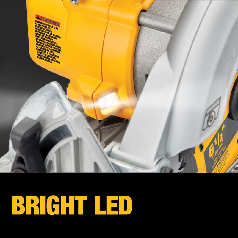 DEWALT 20V MAX* XR 6-1/2 in. Brushless Cordless Circular Saw (Tool Only) - Reconditioned