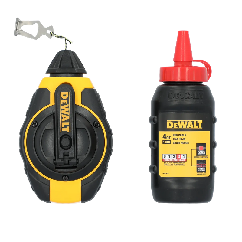DeWalt DWHT47374L 3:1 Chalk Reel 30M/100 Ftwith Red Chalk