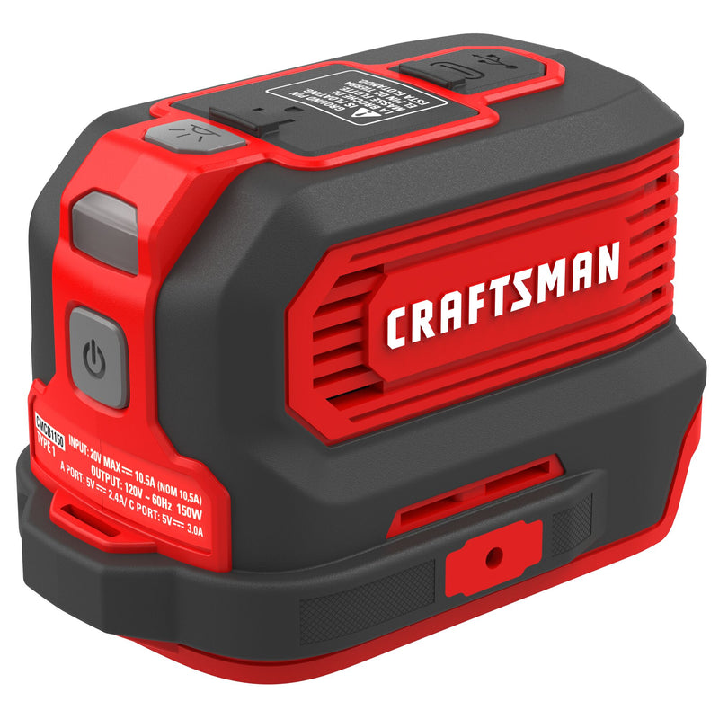 CRAFTSMAN V20* Portable Power Station/inverter (150 Watt) (Tool Only) - Reconditioned