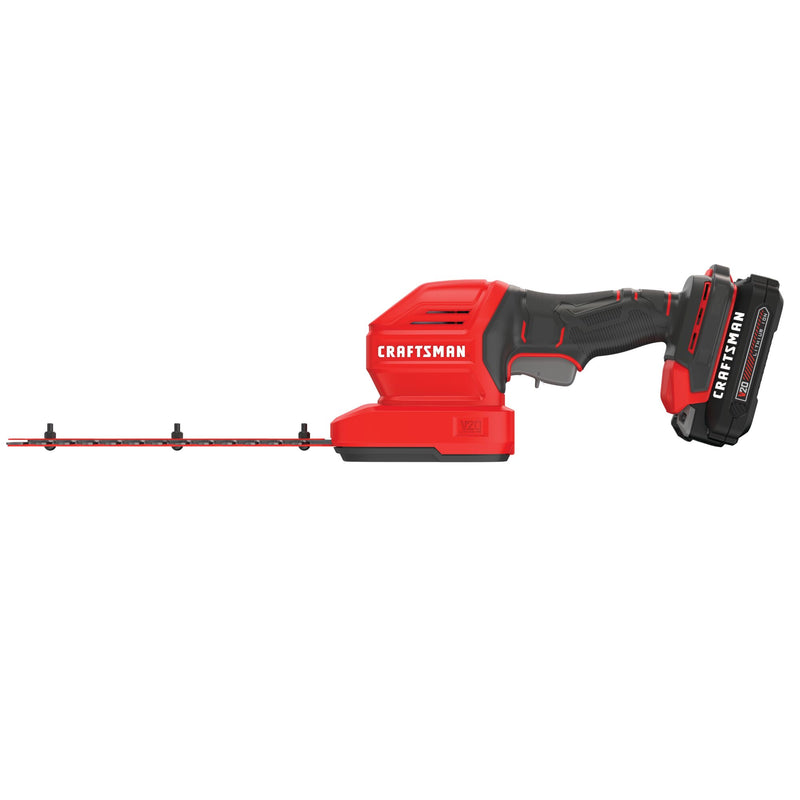 CRAFTSMAN V20* Cordless 2-in-1 8-Inch Hedge Trimmer and 4-Inch Grass Shear Kit with 1.5 Ah Battery and Charger - Reconditioned