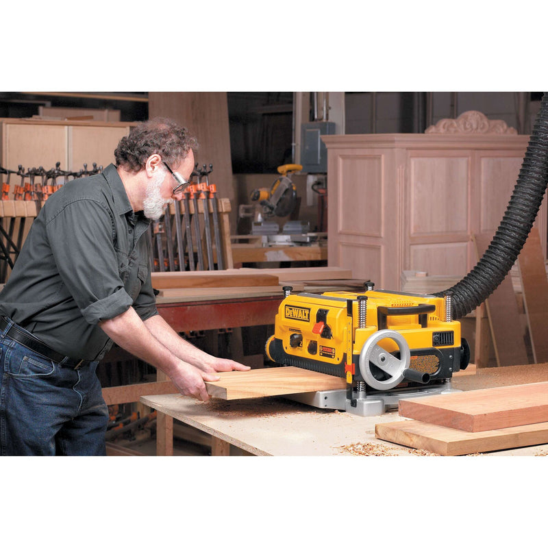 DEWALT 13-Inch (330mm) Corded Electric Three Knife, Two Speed Thickness Planer (15 Amp) - Reconditioned