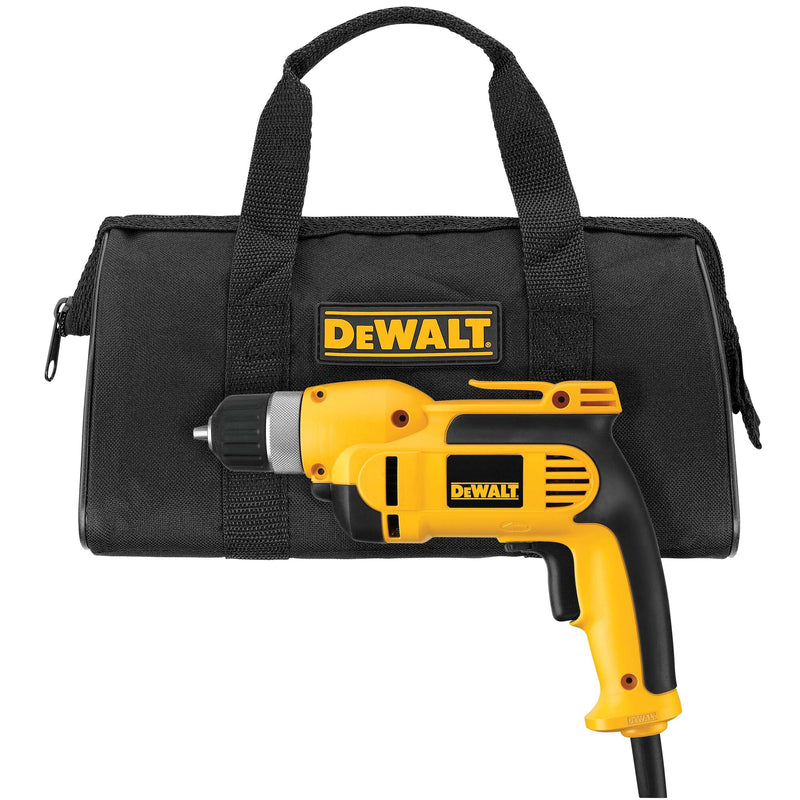 DEWALT 3/8 in. (10mm) VSR Pistol Grip Drill with Keyless Chuck Kit - Reconditioned