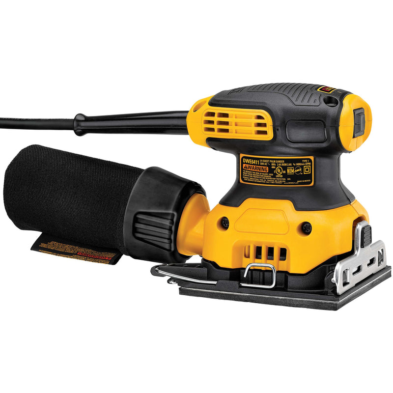 DEWALT 1/4-Inch (6.4mm) Corded Electric Sheet Palm Grip Sander - Reconditioned