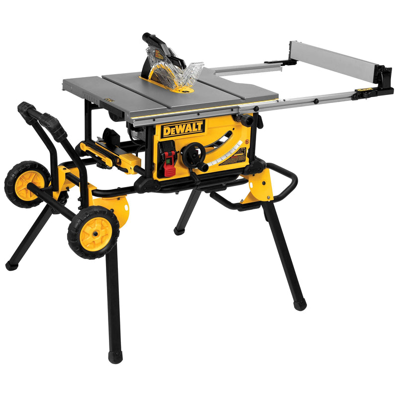 DEWALT 10 in. Jobsite Table Saw and Rolling Stand - Reconditioned