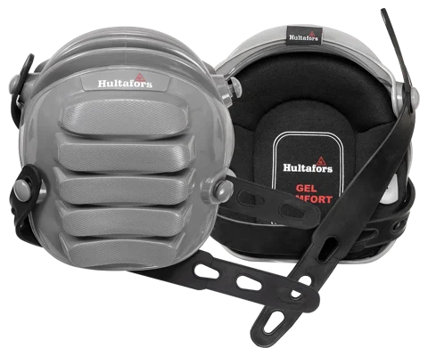 Hultafors HT5217 Work Gear All-Terrain Gel Kneepads for Work with Thick Layered Gel Cushion, High Density Closed-Cell Foam and Neoprene Padding, All-Terrain Cap Design, Flexible Rubber Straps