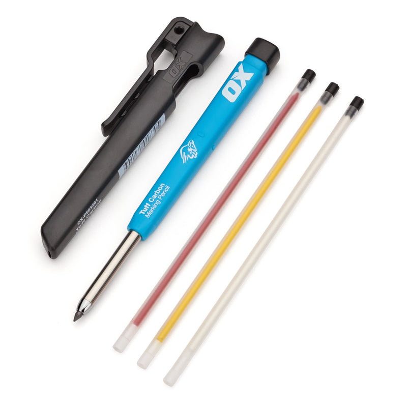 OX Tools OX-P503210 Pro Tuff Carbon Pencil Value Pack, Includes Pencil & 3 Leads