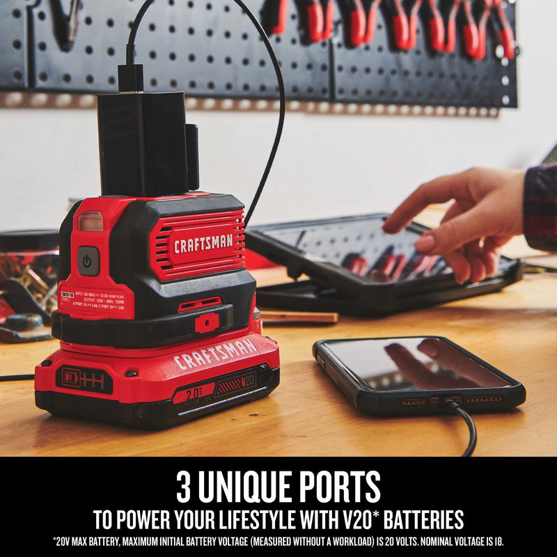 CRAFTSMAN V20* Portable Power Station/inverter (150 Watt) (Tool Only) - Reconditioned