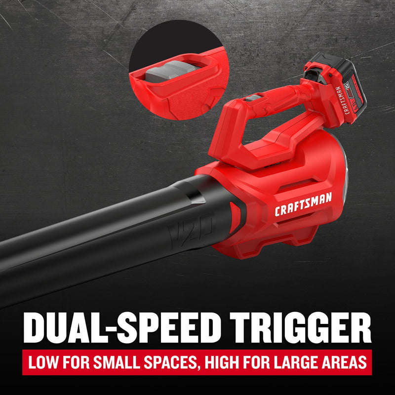 CRAFTSMAN V20* Cordless Axial Leaf Blower Kit with (1) 4.0Ah Battery and Charger - Reconditioned