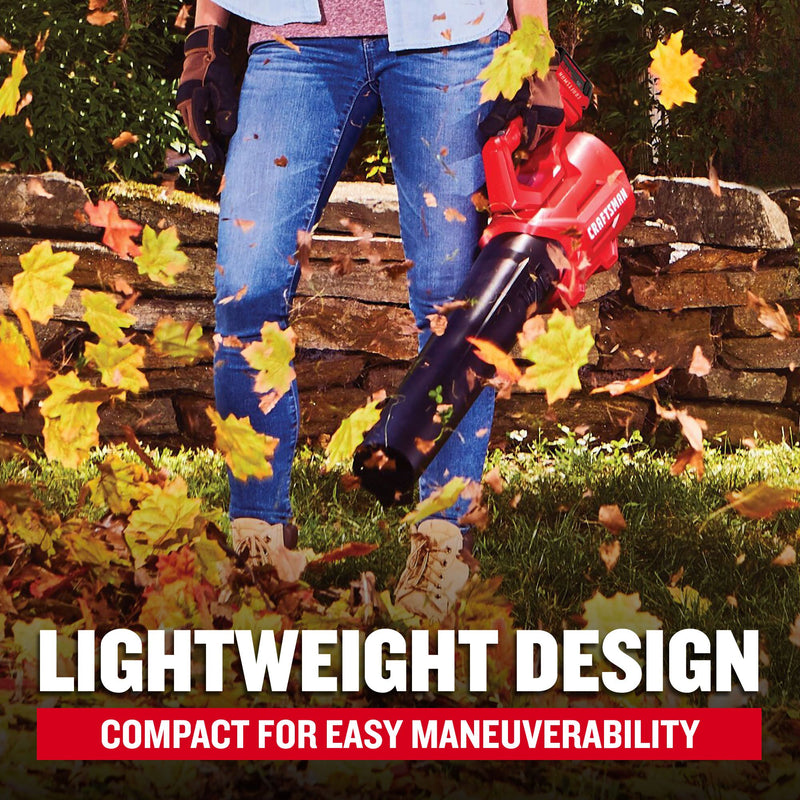 CRAFTSMAN V20* Cordless Axial Leaf Blower Kit with (1) 4.0Ah Battery and Charger - Reconditioned