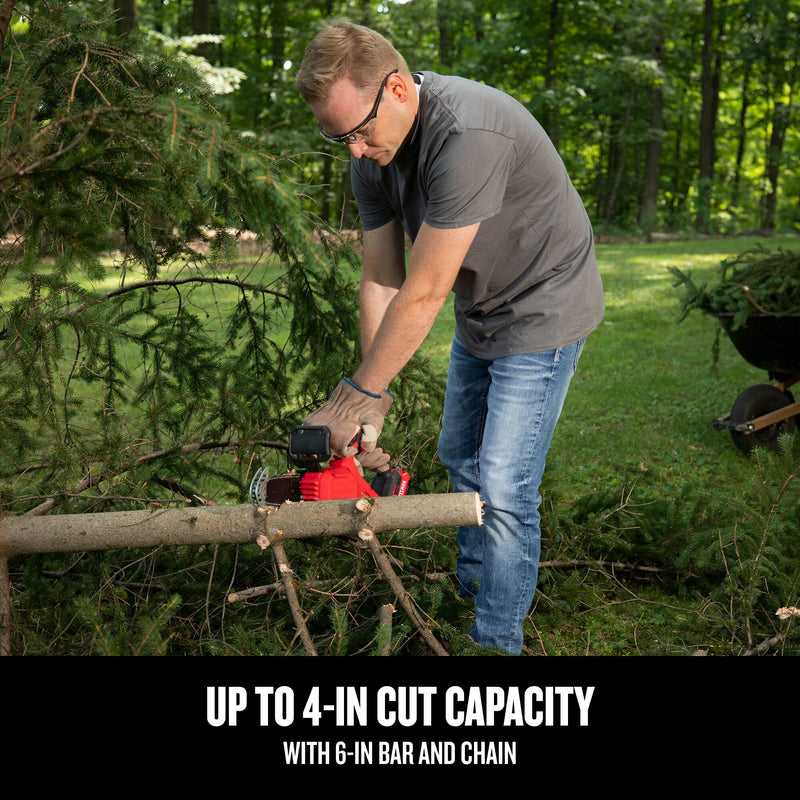 CRAFTSMAN V20* Cordless 6-Inch Pruning Chainsaw Kit with (1) 2.0 Ah Battery and Charger - Reconditioned