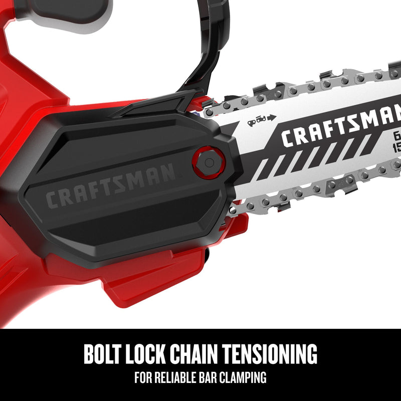 CRAFTSMAN V20* Cordless 6-Inch Pruning Chainsaw Kit with (1) 2.0 Ah Battery and Charger - Reconditioned