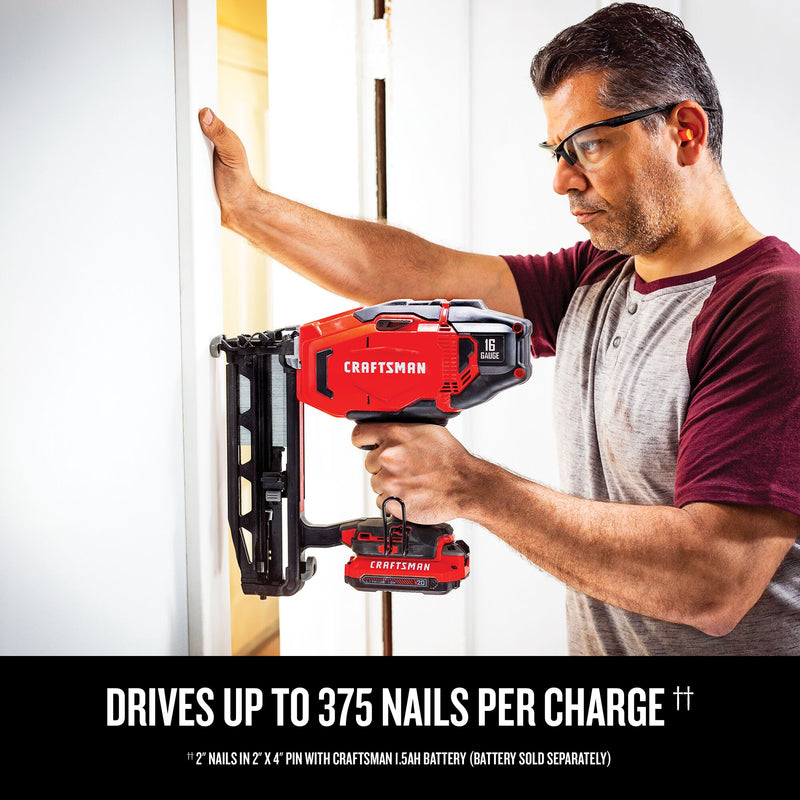 CRAFTSMAN V20* Cordless 16 Gauge Finish Nailer (Tool Only) - Reconditioned