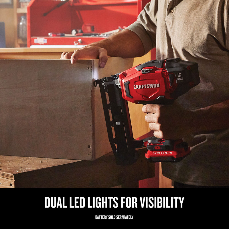 CRAFTSMAN V20* Cordless 16 Gauge Finish Nailer (Tool Only) - Reconditioned