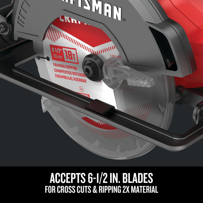 CRAFTSMAN V20* Cordless 6-1/2-Inch Circular Saw (Tool Only) - Reconditioned