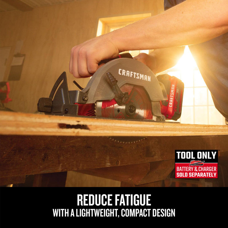 CRAFTSMAN V20* Cordless 6-1/2-Inch Circular Saw (Tool Only) - Reconditioned