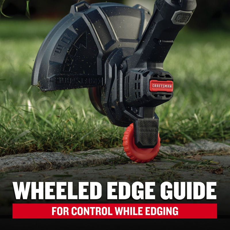 CRAFTSMAN V20* Cordless 10-Inch WEEDWACKER String Trimmer and Edger Kit with (1) 2.0Ah Battery and Charger - Reconditioned