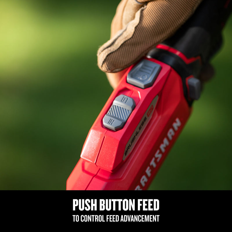 CRAFTSMAN V20* BRUSHLESS RP Cordless Adjustable String Trimmer with (1) 5.0ah Battery and Charger - Reconditioned