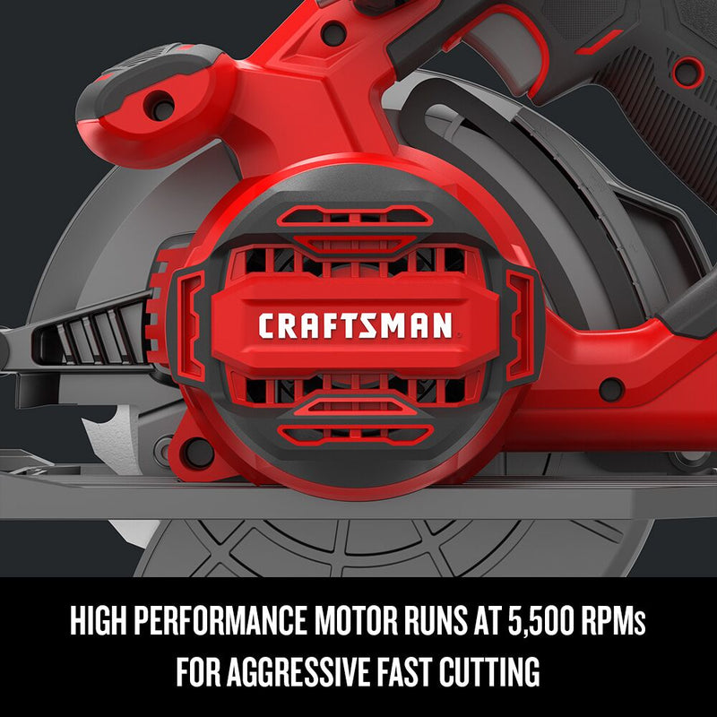 CRAFTSMAN Corded 7-1/4-Inch Electric Circular Saw (15 Amp) - Reconditioned