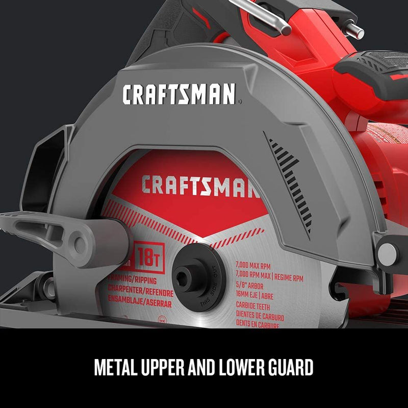 CRAFTSMAN Corded 7-1/4-Inch Electric Circular Saw (15 Amp) - Reconditioned