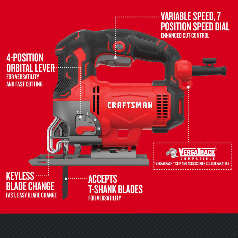 CRAFTSMAN Corded Electric Jig Saw (6 Amp) - Reconditioned