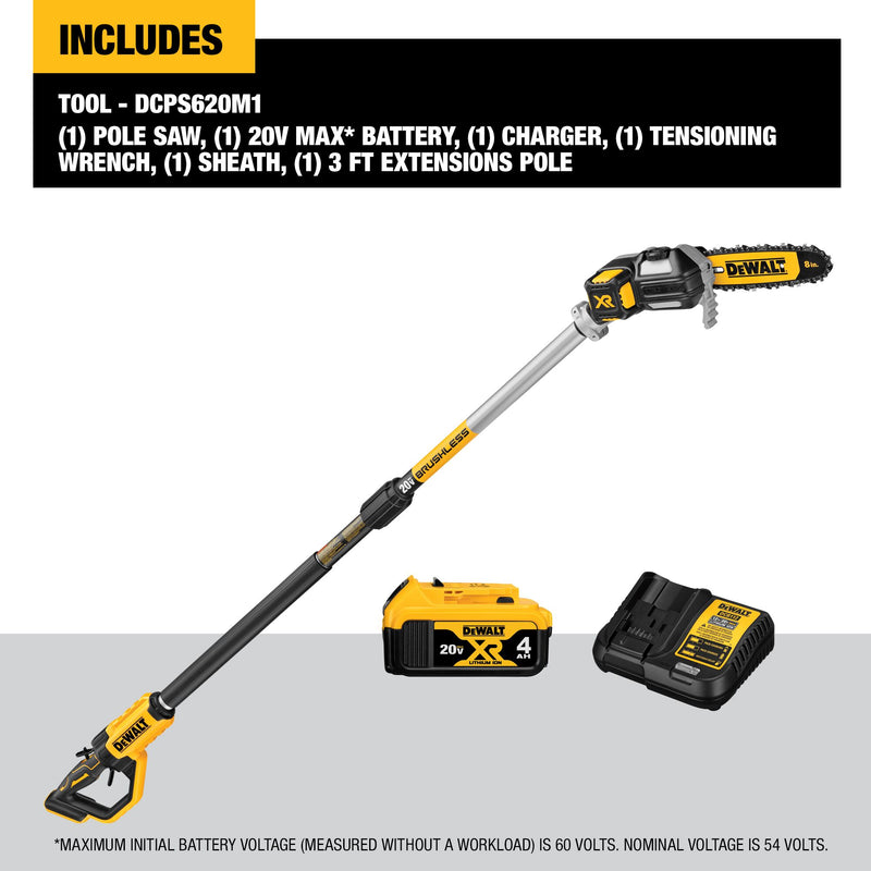DEWALT 20V MAX* XR  Brushless Cordless Pole Saw Kit - Reconditioned