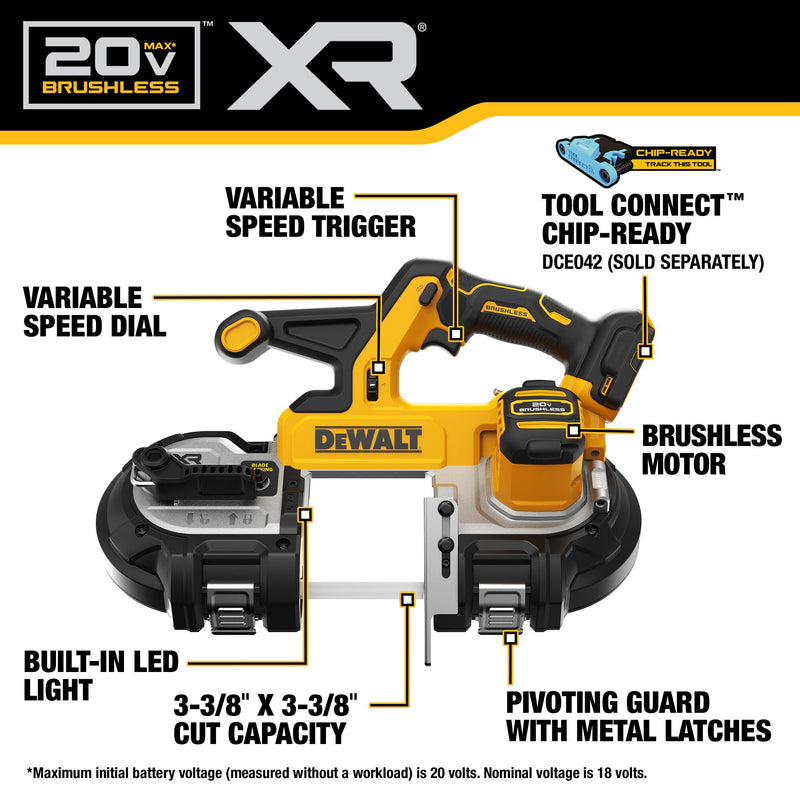 DEWALT 20V MAX* XR Mid-Size Bandsaw (Tool Only) - Reconditioned