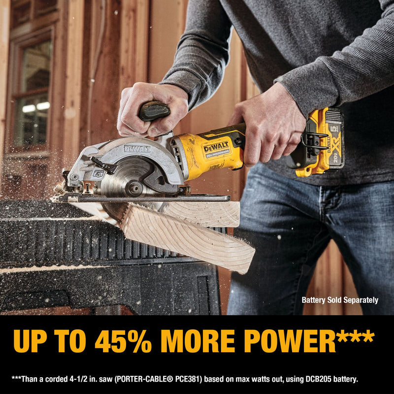 DEWALT 20V MAX* ATOMIC Brushless Cordless 4-1/2-in (114-mm) Circular Saw (Tool Only) - Reconditioned