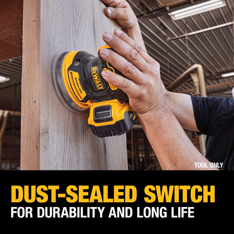 DEWALT 20V MAX* XR Brushless Cordless 5-in (127-mm) Variable Speed Random Orbital Sander (Tool Only) - Reconditioned