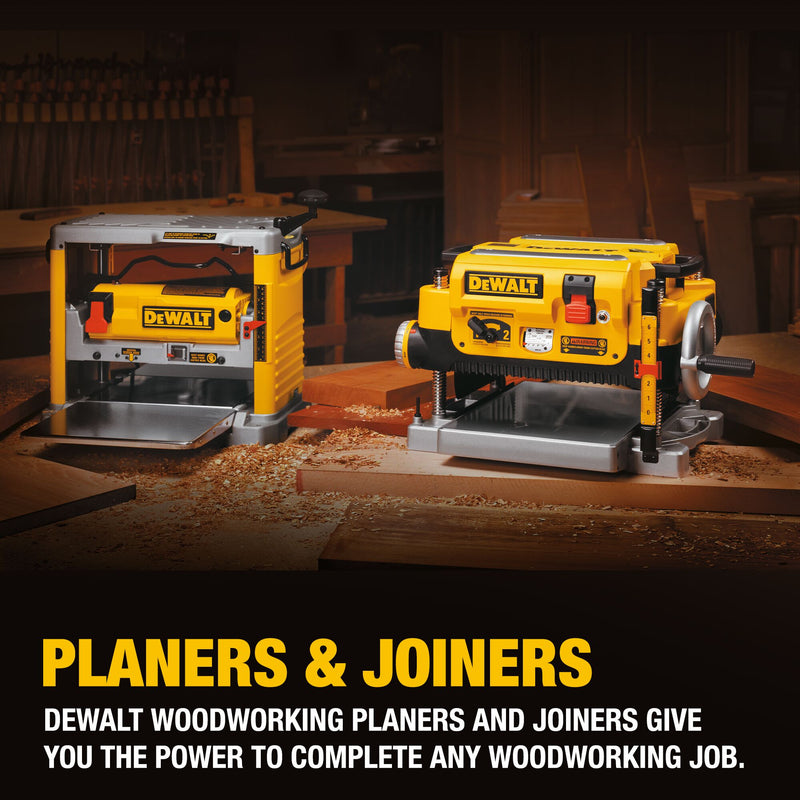 DEWALT 12-1/2-Inch (318mm) Corded Electric Thickness Planer with Three Knife Cutter-Head (15 Amp) - Reconditioned