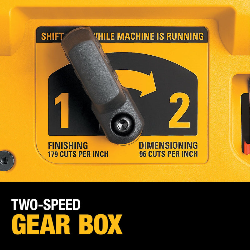 DEWALT 13-Inch (330mm) Corded Electric Three Knife, Two Speed Thickness Planer (15 Amp) - Reconditioned