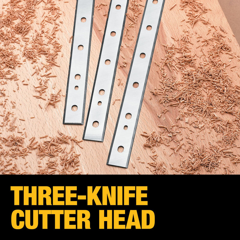 DEWALT 13-Inch (330mm) Corded Electric Three Knife, Two Speed Thickness Planer (15 Amp) - Reconditioned