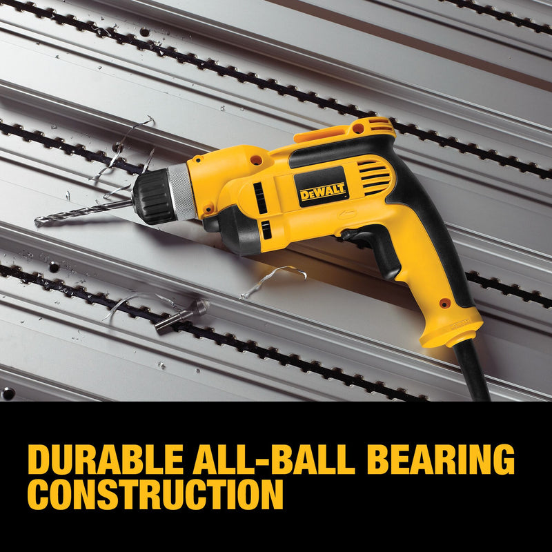 DEWALT 3/8 in. (10mm) VSR Pistol Grip Drill with Keyless Chuck Kit - Reconditioned