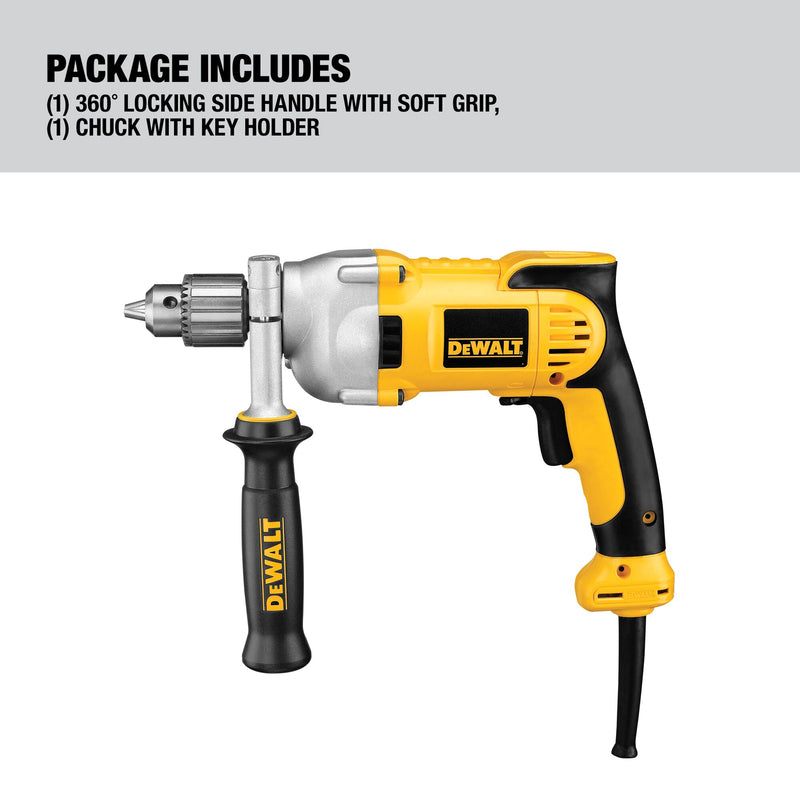 DEWALT 1/2-Inch (13mm) Corded Electric Drill, Pistol-Grip, 10-Amp - Reconditioned