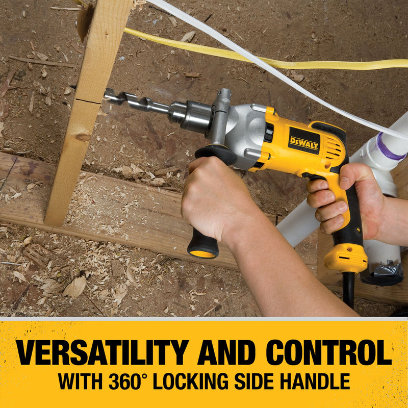 DEWALT 1/2-Inch (13mm) Corded Electric Drill, Pistol-Grip, 10-Amp - Reconditioned