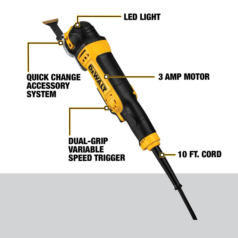 DEWALT Oscillating Multi-Tool Kit, Yellow - Reconditioned