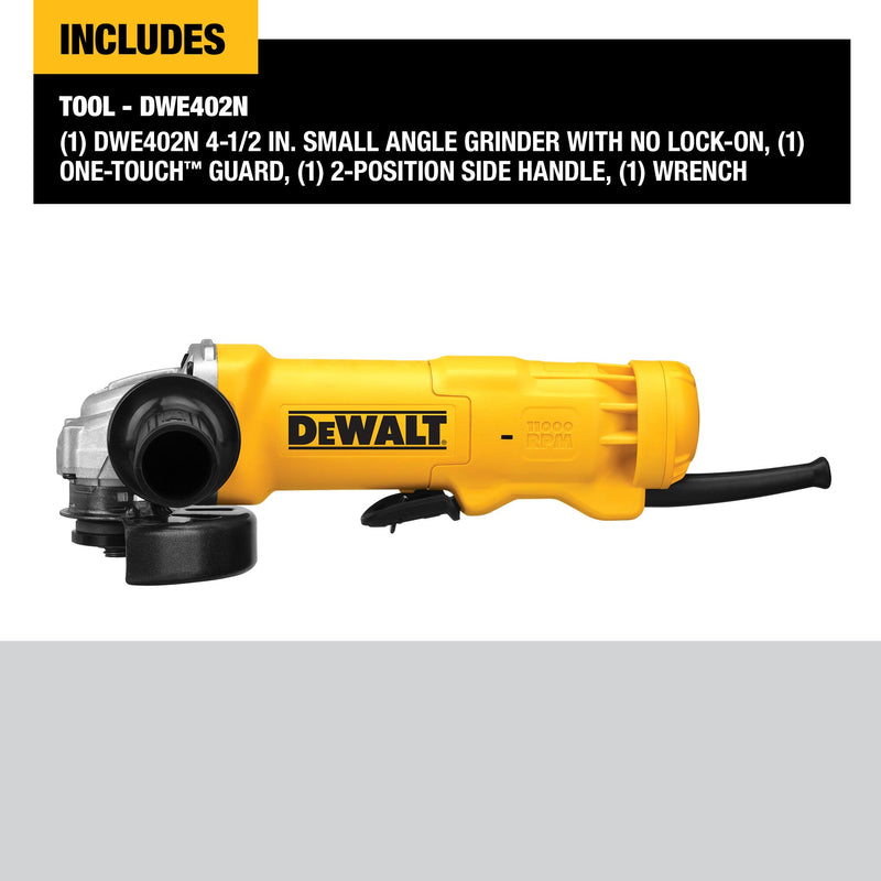 DEWALT 4-1/2 in. (115mm) Small Angle Grinder With No Lock-On - Reconditioned