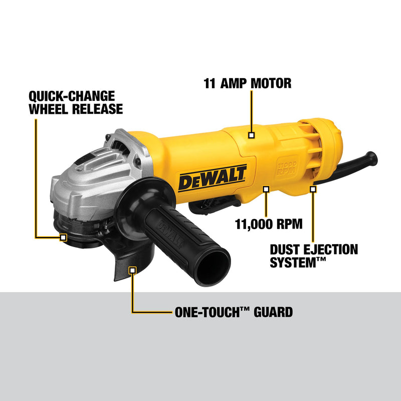 DEWALT 4-1/2 in. (115mm) Small Angle Grinder With No Lock-On - Reconditioned