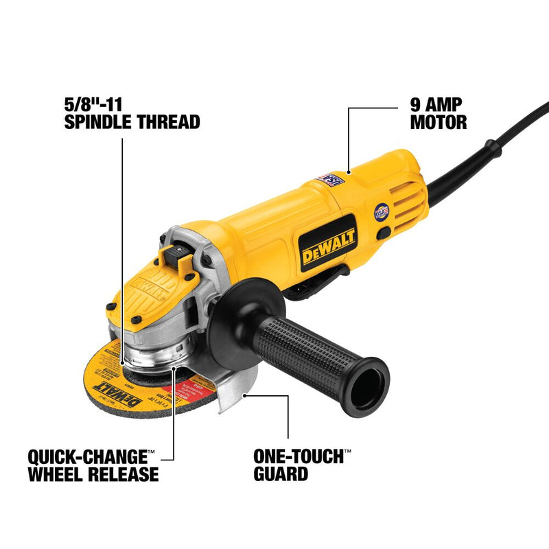 DEWALT Angle Grinder Tool, 4-1/2-Inch, Paddle Switch - Reconditioned