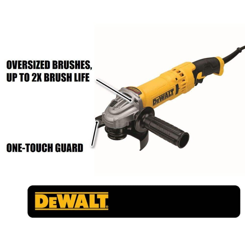 DEWALT 4-1/2-Inch - 5-Inch (114mm - 127mm) Corded Electric Trigger Switch Angle Grinder - Reconditioned