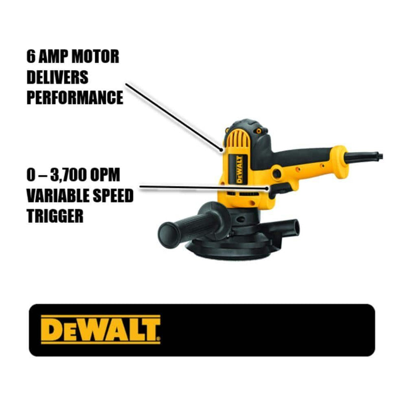 DEWALT Rotary Sander, Variable Speed, Dust Shroud, 5-Inch - Reconditioned